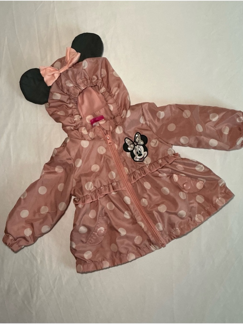 Disney Pink Polka Dot Minnie Mouse Hooded Jacket